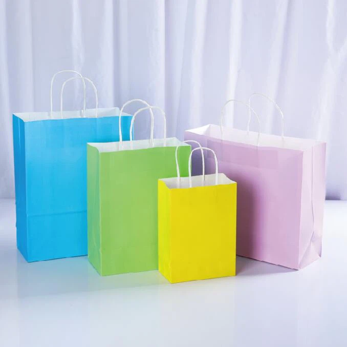 All-over Printed Kraft Paper Round Rope Tote Bag